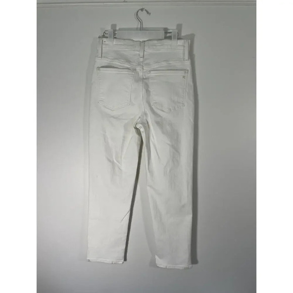 Madewell Classic Straight‎ Jeans White Denim Size 27 Stretch Pockets Comfort - Picture 2 of 9